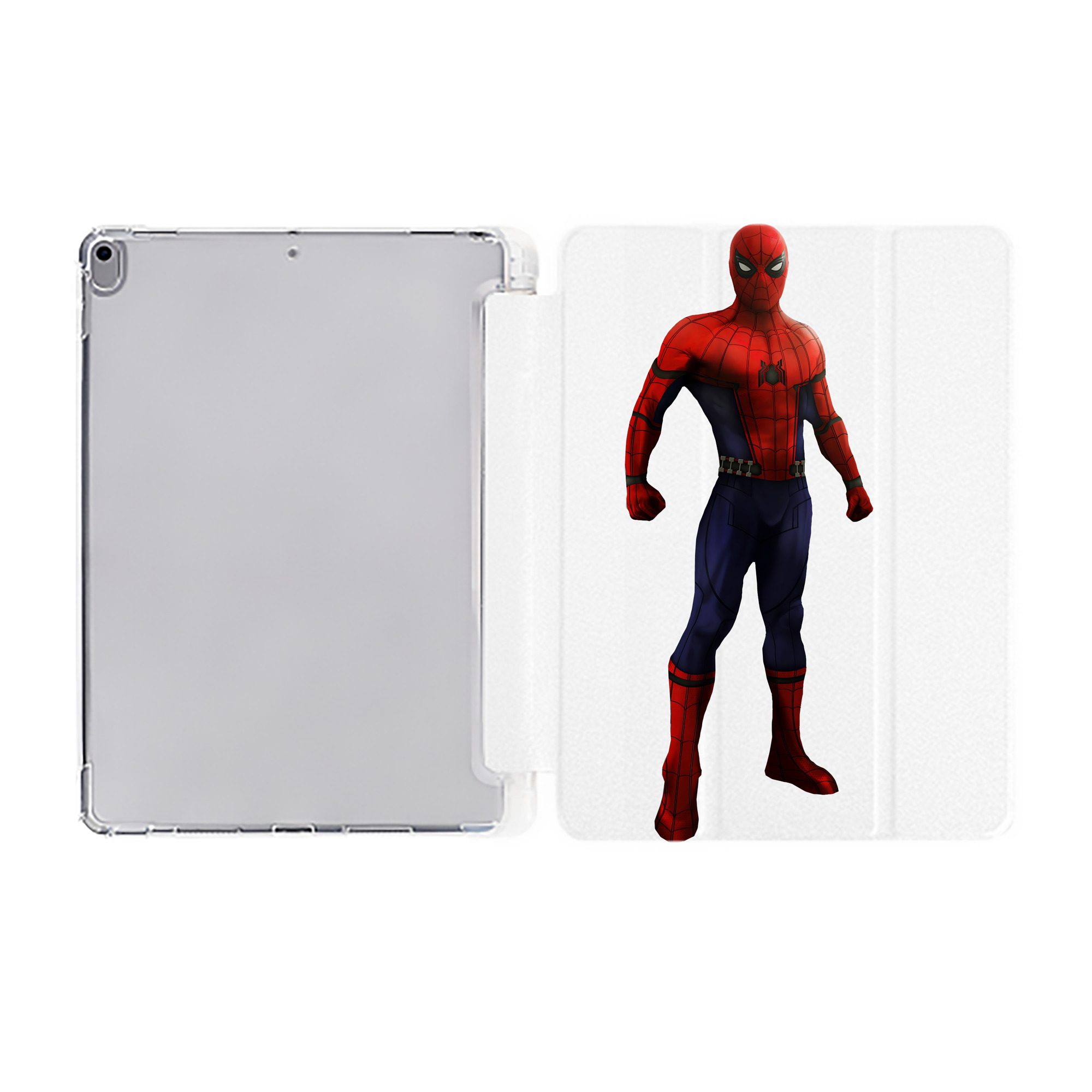 （画像用） Spider Man スパイダーマン IPad ケース ペン収納付き 三つ折りスタンド PUレザー×シリコン 対応機種9.5/10.5/10.9インチ